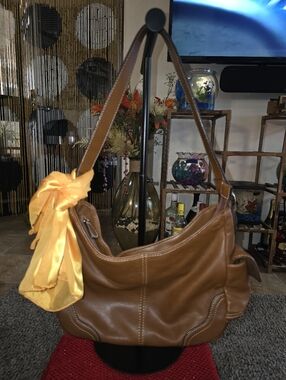 Classic Tan Hobo Shoulder Bag By Croft & Barrow EUC
